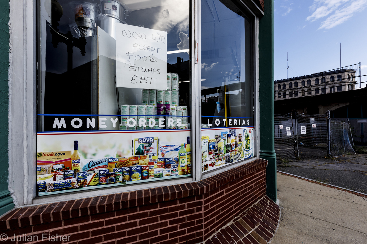 Americas winning lottery food stamps, money orders, lottery tickets. Bodega, downtown Lynn, MA 