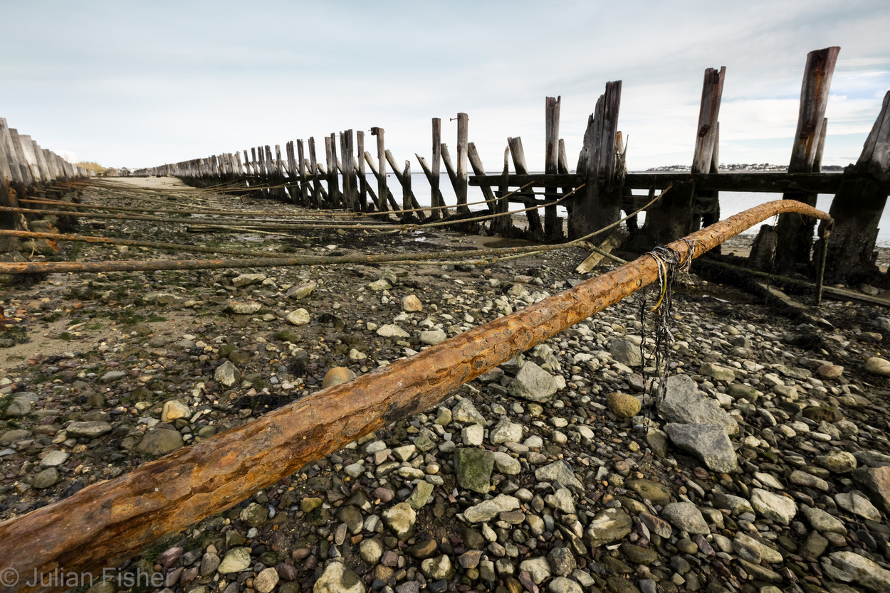 crumbing sea wall