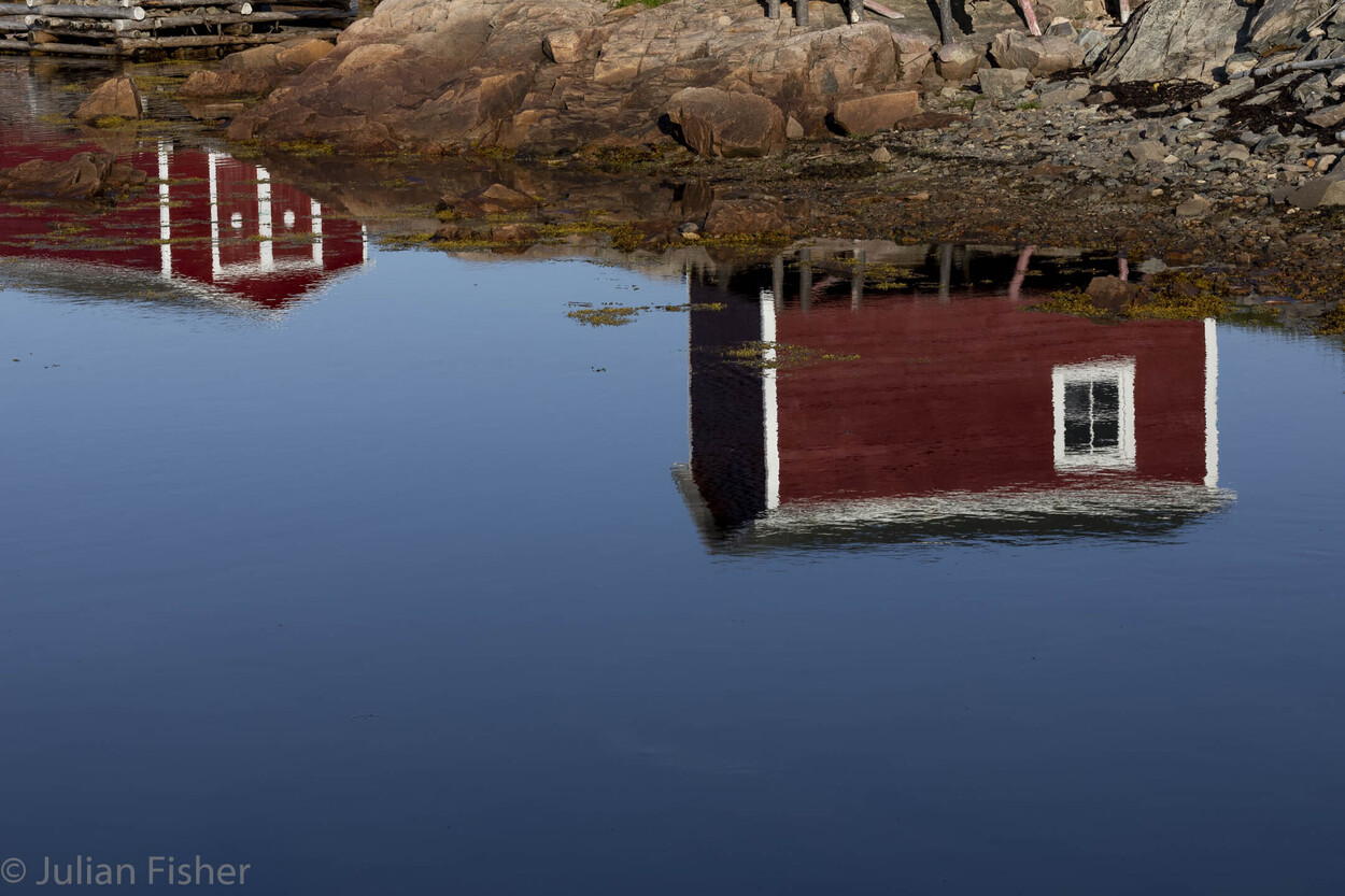  Red reversed Fogo Island fishing shack 1 Joe Batts Arm, Fogo Island, Newfoundland