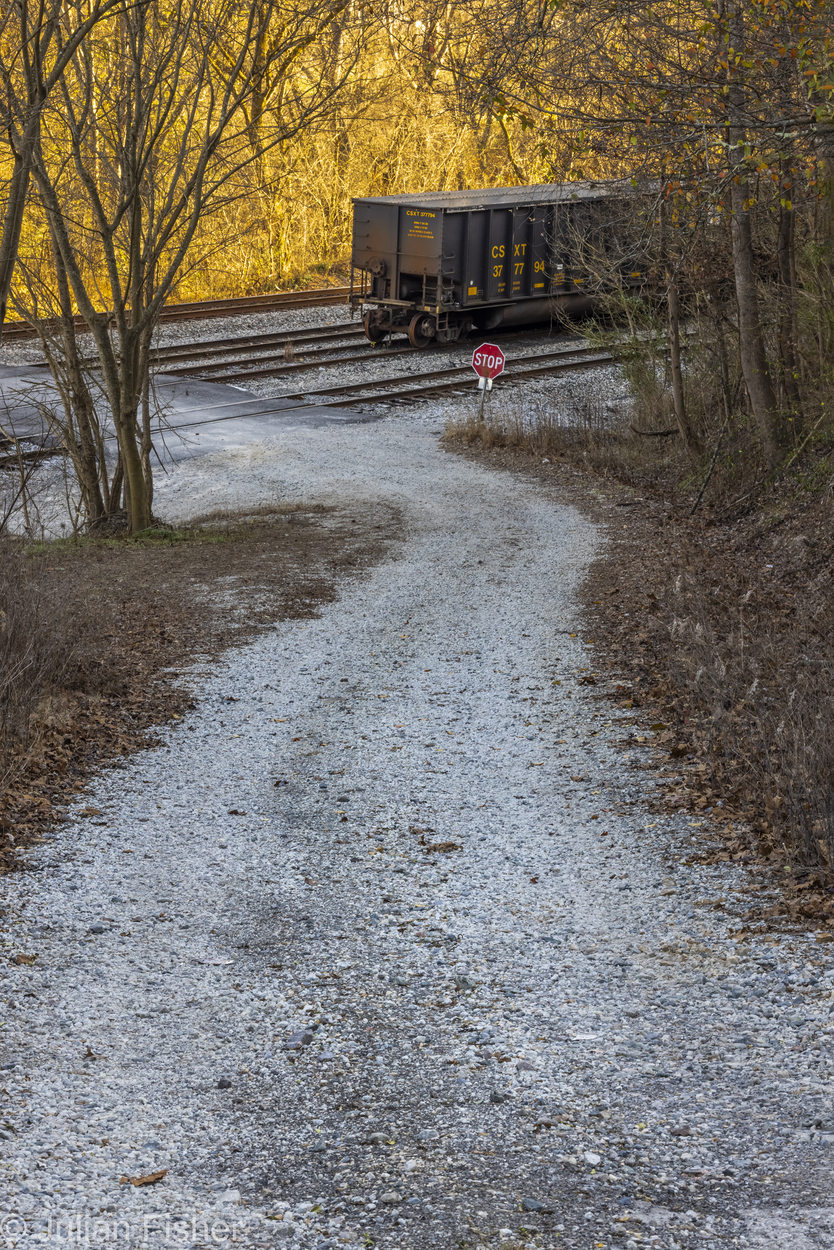 Empty coal car.